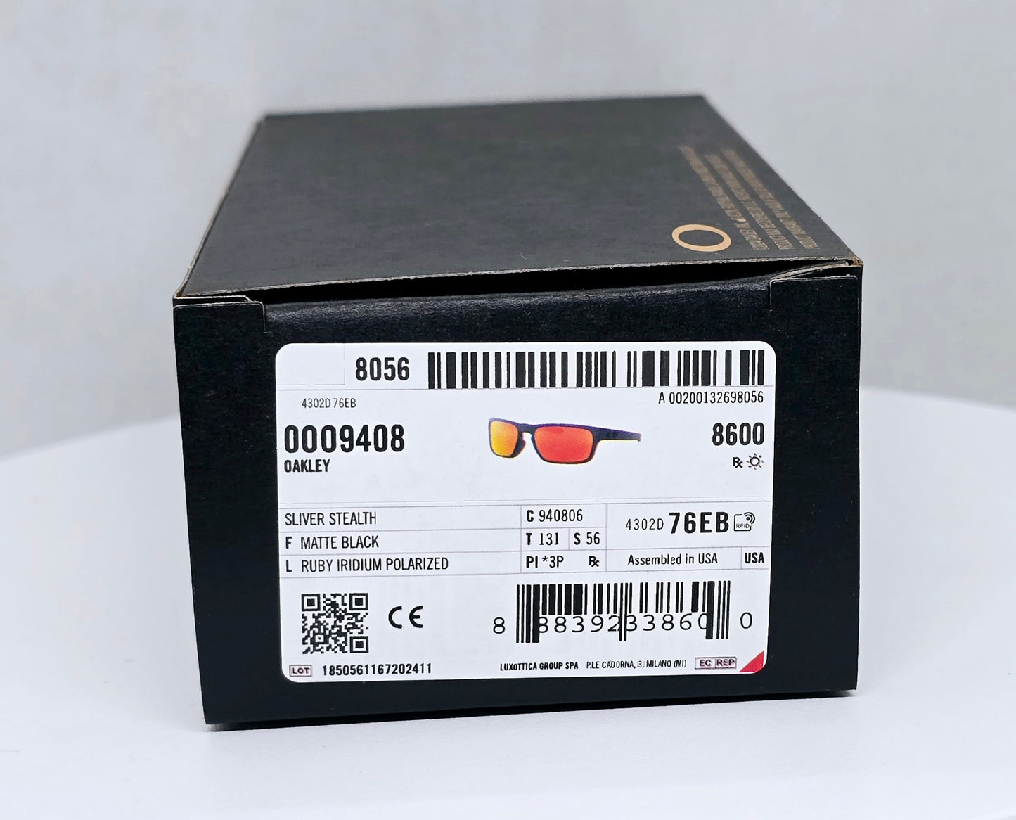 Oakley SLIVER STEALTH sunglasses - Matte Black/Ruby Iridium POLARIZED