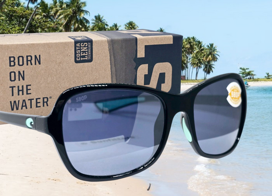 Costa Del Mar KARE sunglasses - Shiny Black/Silver Mirror 580P