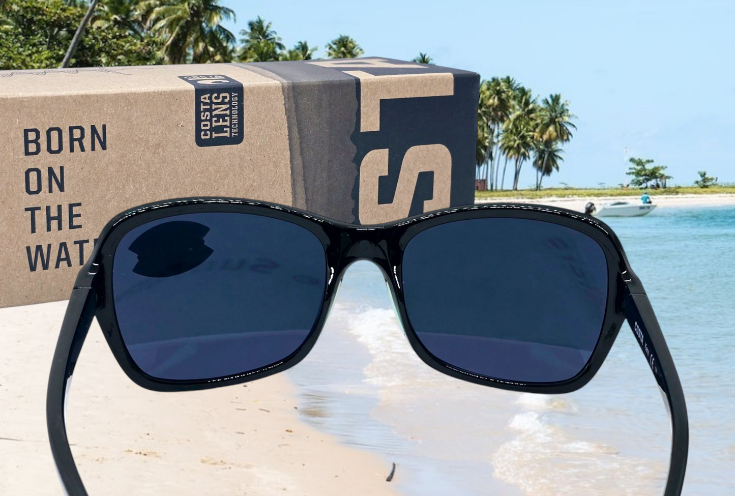 Costa Del Mar KARE sunglasses - Shiny Black/Silver Mirror 580P