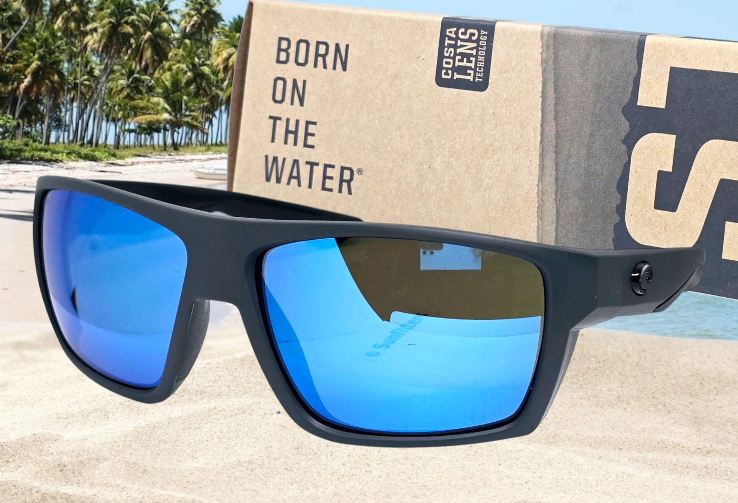 Costa Del Mar BLOKE sunglasses - Matte Gray/Blue Mirror 580G (GLASS)