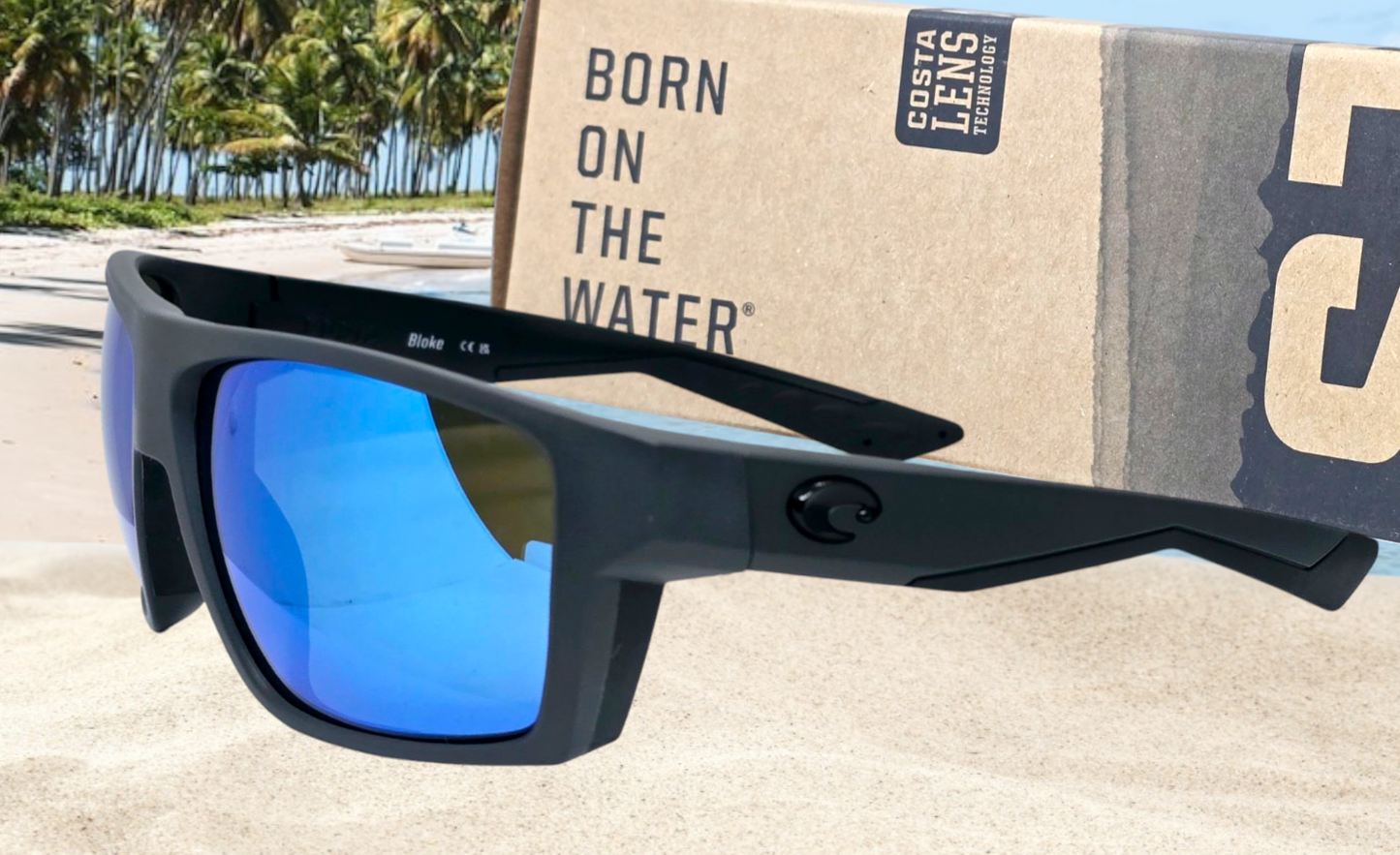 Costa Del Mar BLOKE sunglasses - Matte Gray/Blue Mirror 580G (GLASS)
