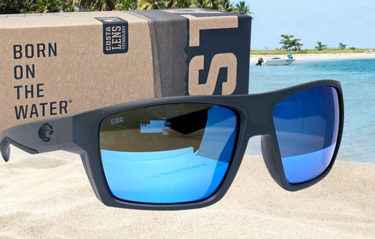 Costa Del Mar BLOKE sunglasses - Matte Gray/Blue Mirror 580G (GLASS)