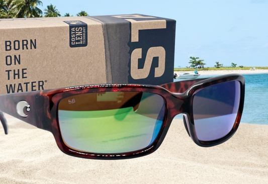 Costa Del Mar CABALLITO sunglasses - Tortoise/Green Mirror 580G (GLASS)