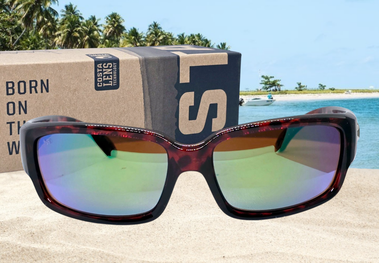 Costa Del Mar CABALLITO sunglasses - Tortoise/Green Mirror 580G (GLASS)