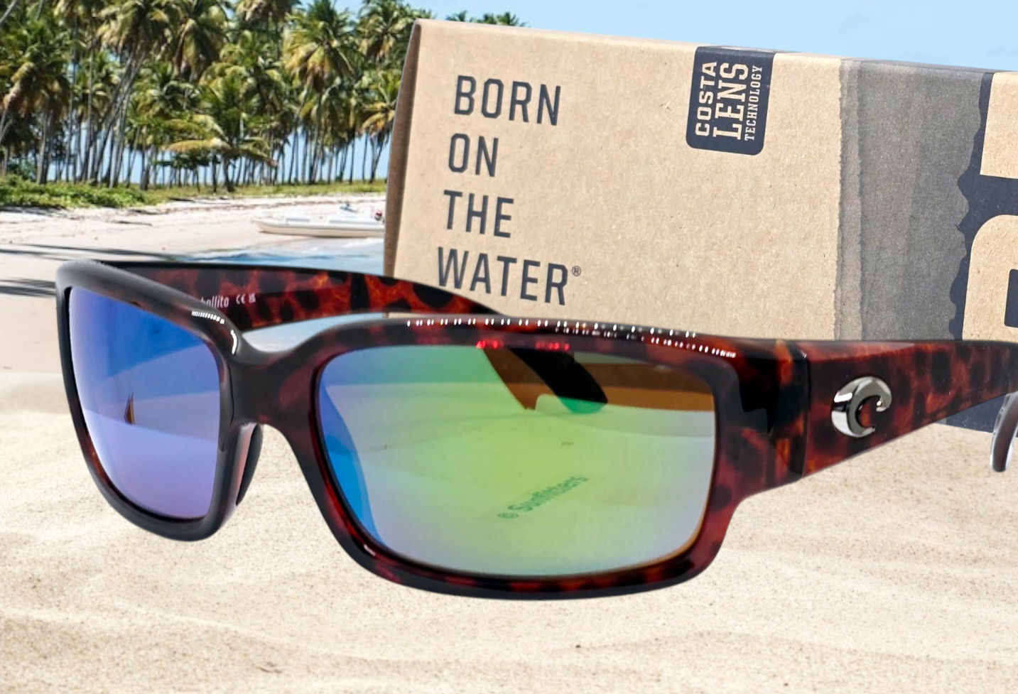 Costa Del Mar CABALLITO sunglasses - Tortoise/Green Mirror 580G (GLASS)