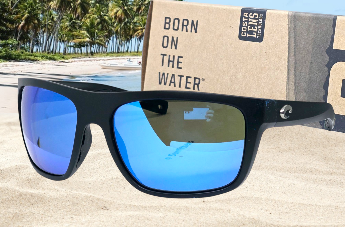 Costa Del Mar BROADBILL sunglasses - Matte Black/Blue Mirror 580G