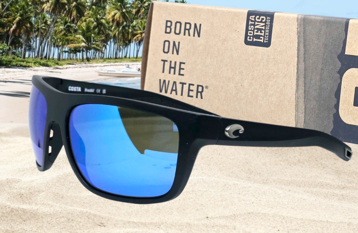 Costa Del Mar BROADBILL sunglasses - Matte Black/Blue Mirror 580G