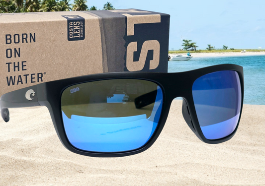 Costa Del Mar BROADBILL sunglasses - Matte Black/Blue Mirror 580G