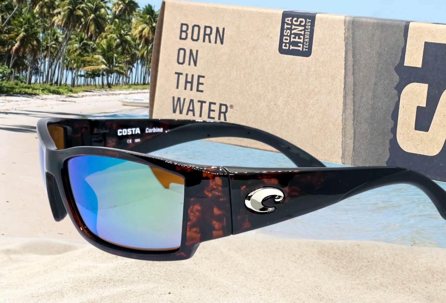 Costa Del Mar CORBINA sunglasses - Tortoise/Green Mirror 580G (glass)
