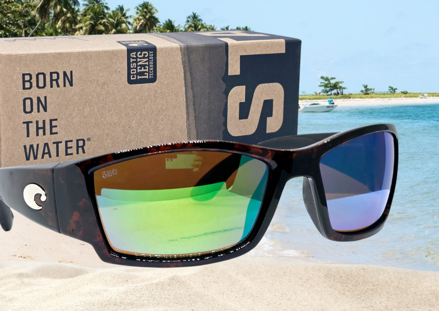 Costa Del Mar CORBINA sunglasses - Tortoise/Green Mirror 580G (glass)