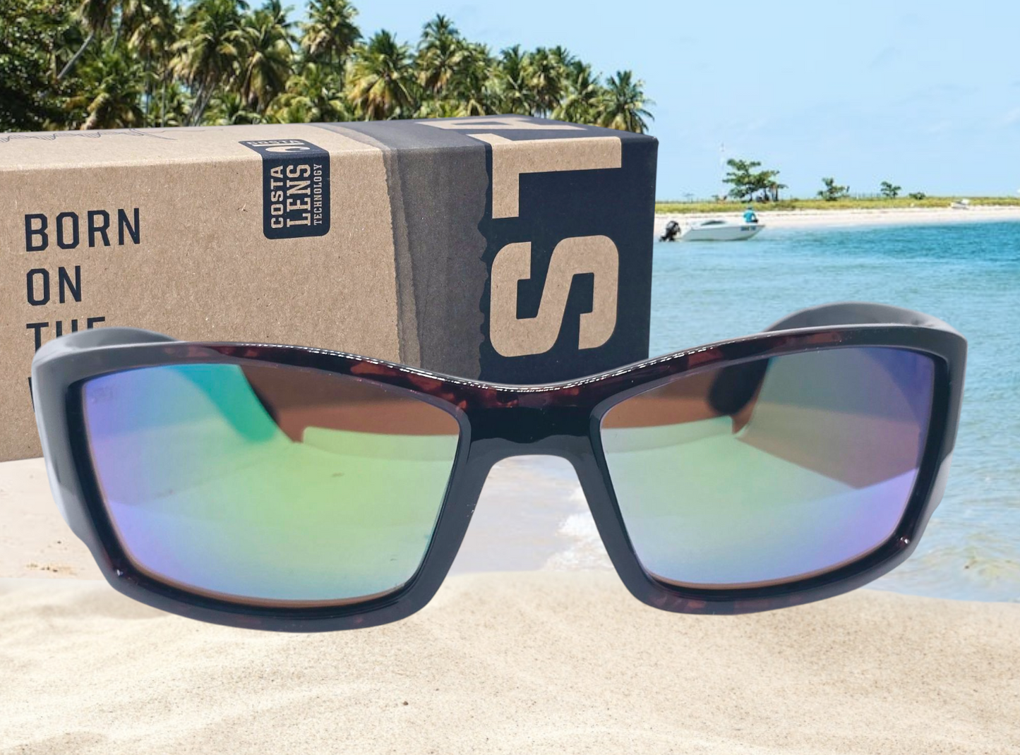 Costa Del Mar CORBINA sunglasses - Tortoise/Green Mirror 580G (glass)