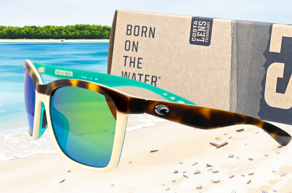 Costa Del Mar ANAA sunglasses - Retro Tortoise/Green Mirror 580P