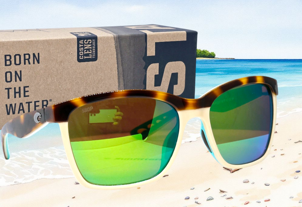 Costa Del Mar ANAA sunglasses - Retro Tortoise/Green Mirror 580P
