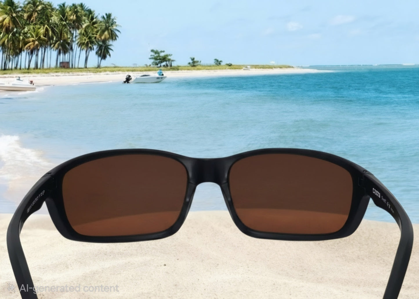 Costa Del Mar BRINE II sunglasses - Matte Black/Green Mirror 580P