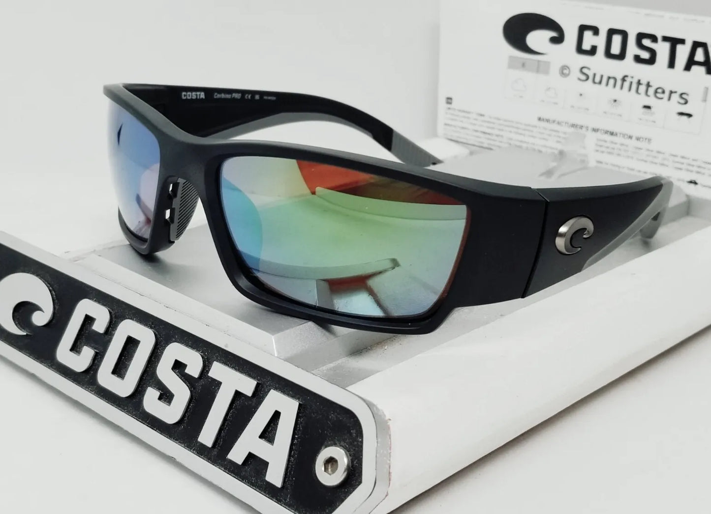 Costa Del Mar CORBINA PRO sunglasses - Matte Black/Green Mirror 580G