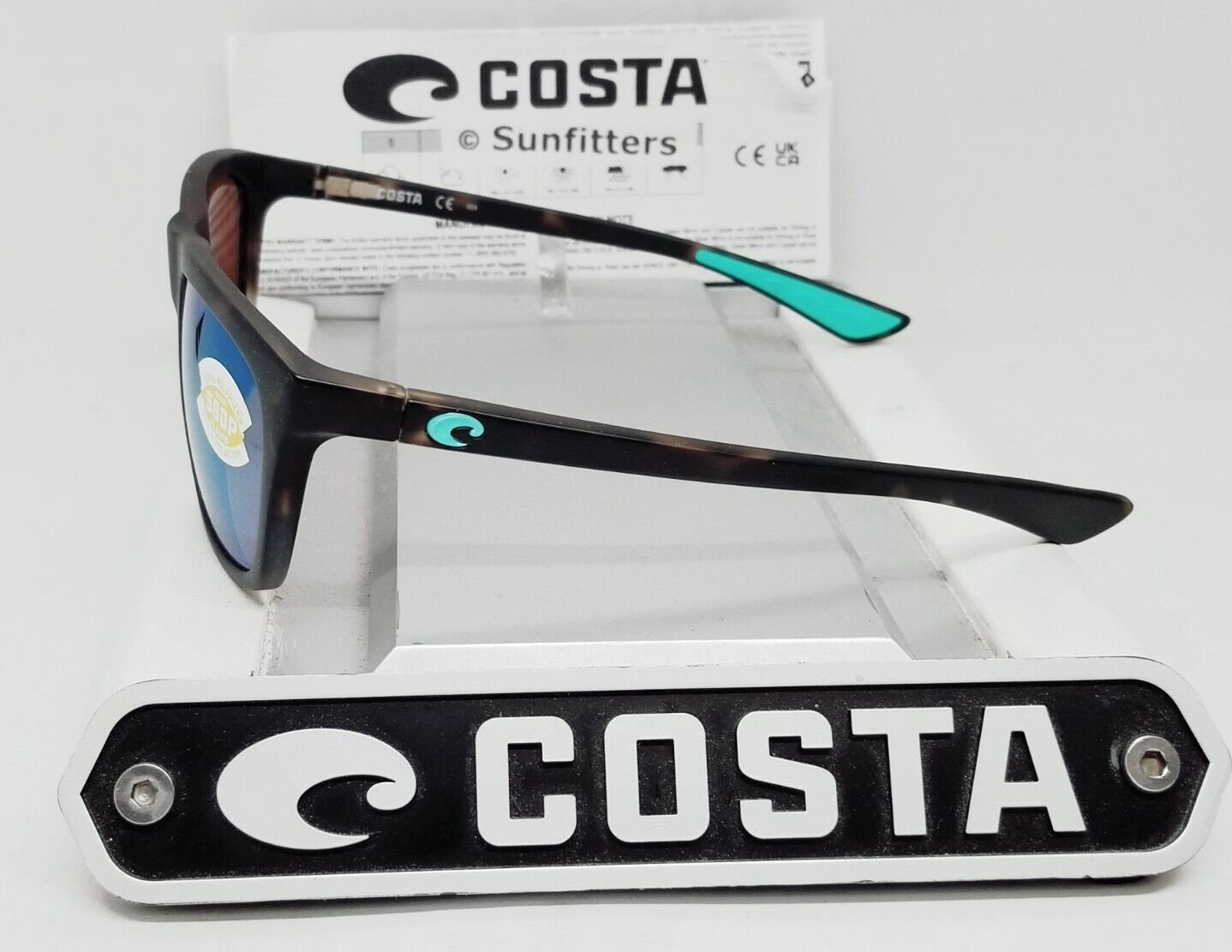 Costa Del Mar CHEECA sunglasses - Shadow Tortoise/Green Mirror 580P