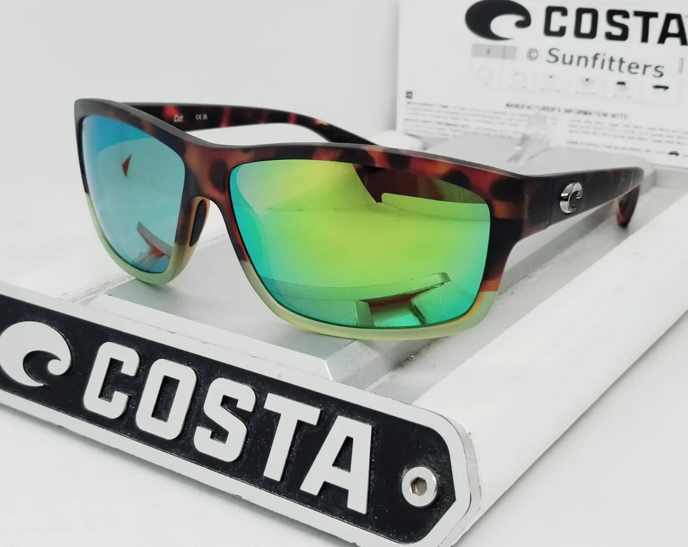 Costa Del Mar CUT sunglasses - Tortuga Fade/Green Mirror 580P
