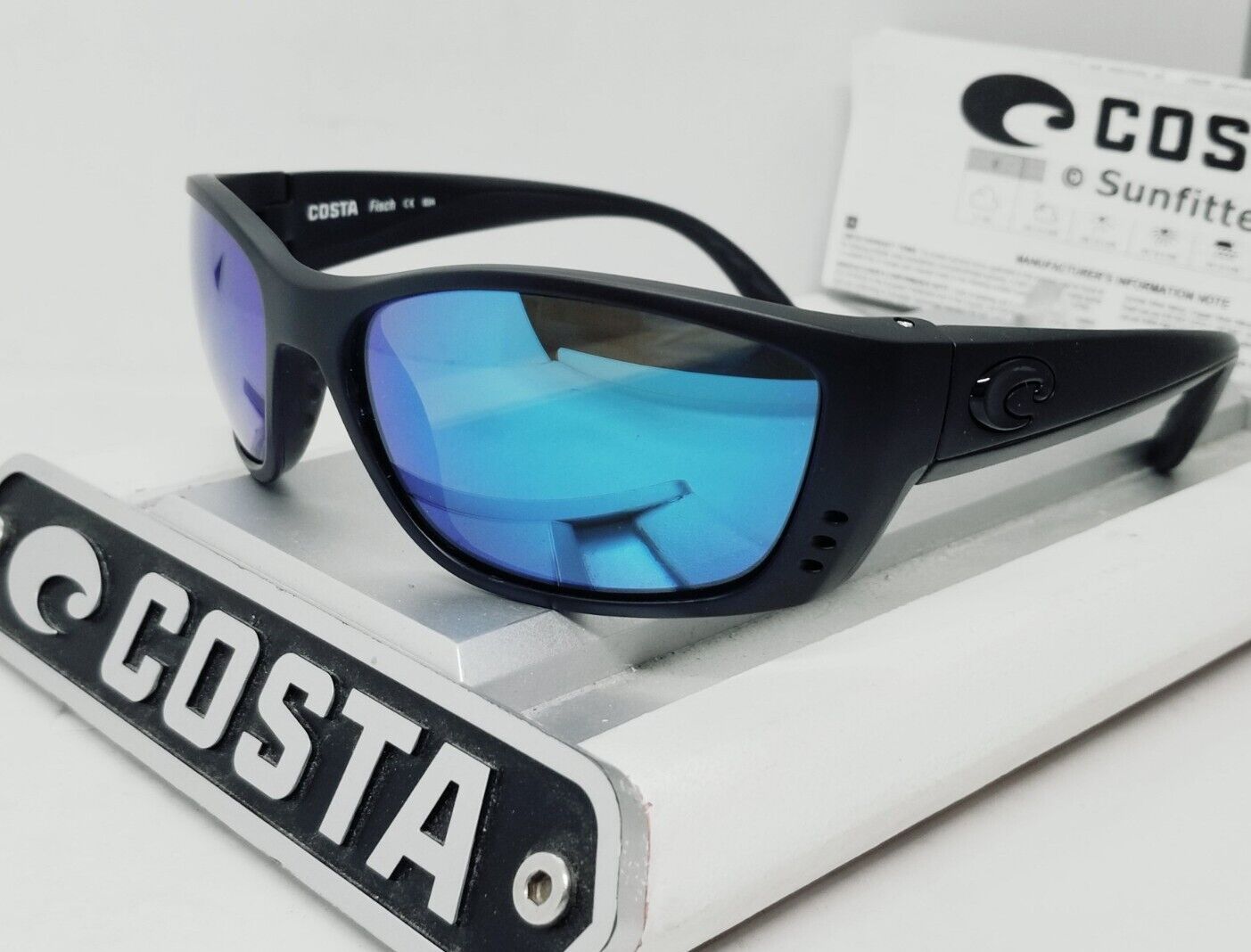 Costa Del Mar FISCH sunglasses - Blackout/Blue Mirror 580G
