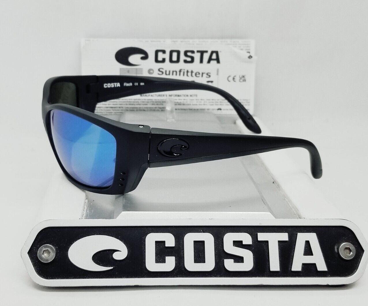 Costa Del Mar FISCH sunglasses - Blackout/Blue Mirror 580G