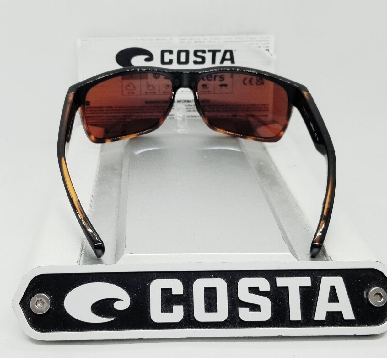 Costa Del Mar HALF MOON sunglasses - Matte Black-Tortoise/Green Mirror 580G