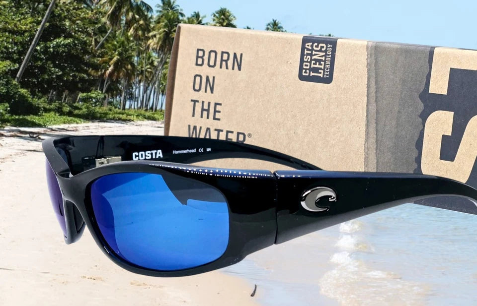 Costa Del Mar HAMMERHEAD sunglasses - Shiny Black/Blue Mirror 580P