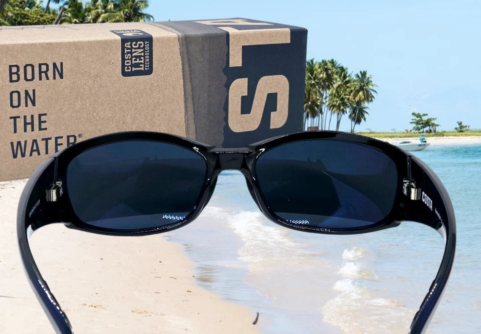 Costa Del Mar HAMMERHEAD sunglasses - Shiny Black/Blue Mirror 580P