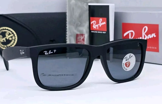 RAY BAN - RB4165 JUSTIN sunglasses - Black/Dark Blue Polarized