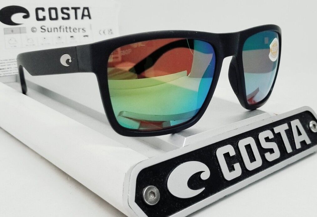 Costa Del Mar PAUNCH XL sunglasses - Matte Black/Green Mirror 580P