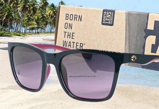 Costa Del Mar PANGA sunglasses - Shiny Black/Rose Gradient Polarized 580G