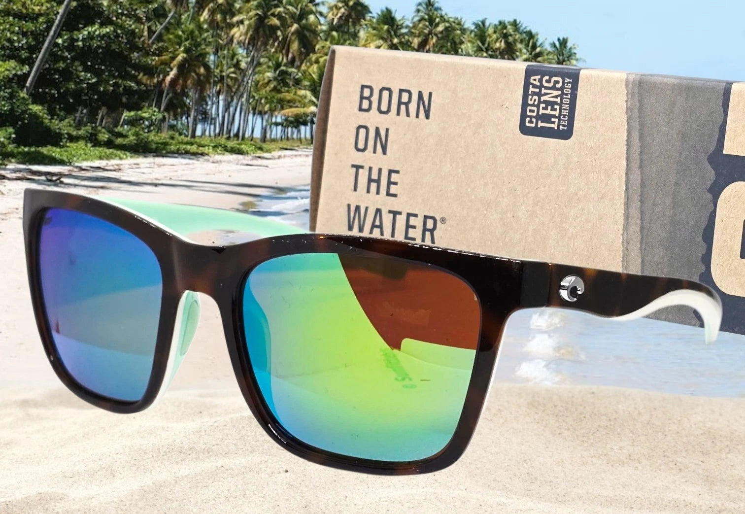 Costa Del Mar PANGA sunglasses - Tortoise/Green Mirror 580P  display picture 1