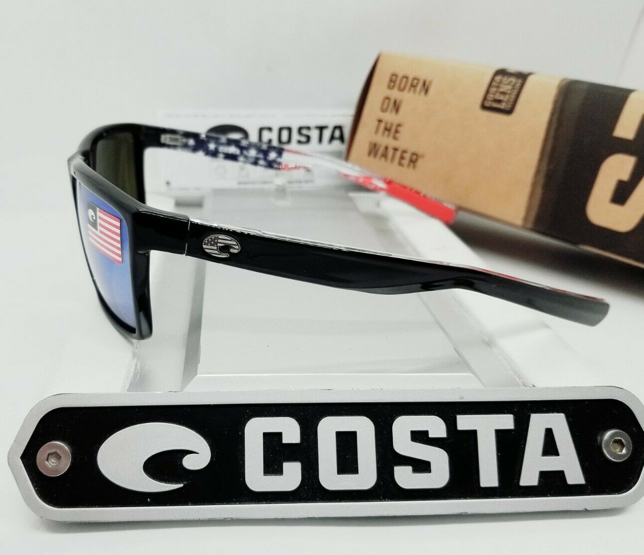 Costa Del Mar RINCONCITO sunglasses - USA Freedom Series - Black/Blue Mirror 580G