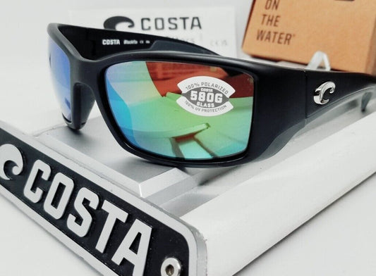 Costa Del Mar BLACKFIN sunglasses - Matte Black/Green Mirror 580G (GLASS)
