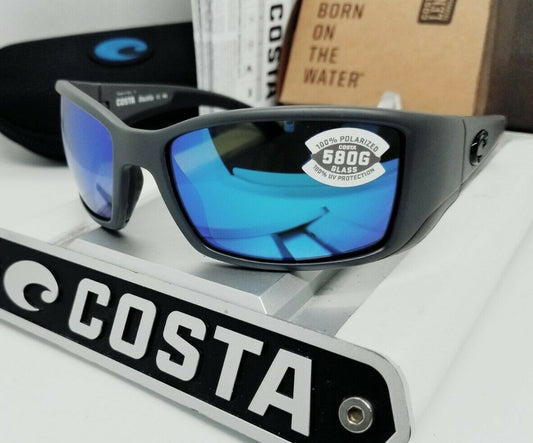 Costa Del Mar BLACKFIN sunglasses - Matte Gray/Blue Mirror 580G (GLASS)