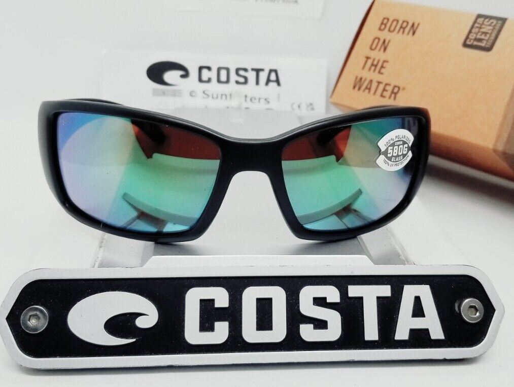 Costa Del Mar BLACKFIN sunglasses - Matte Black/Green Mirror 580G (GLASS)