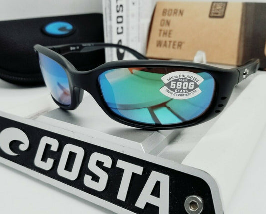 Costa Del Mar BRINE sunglasses - Matte Black/Green Mirror 580G (GLASS)