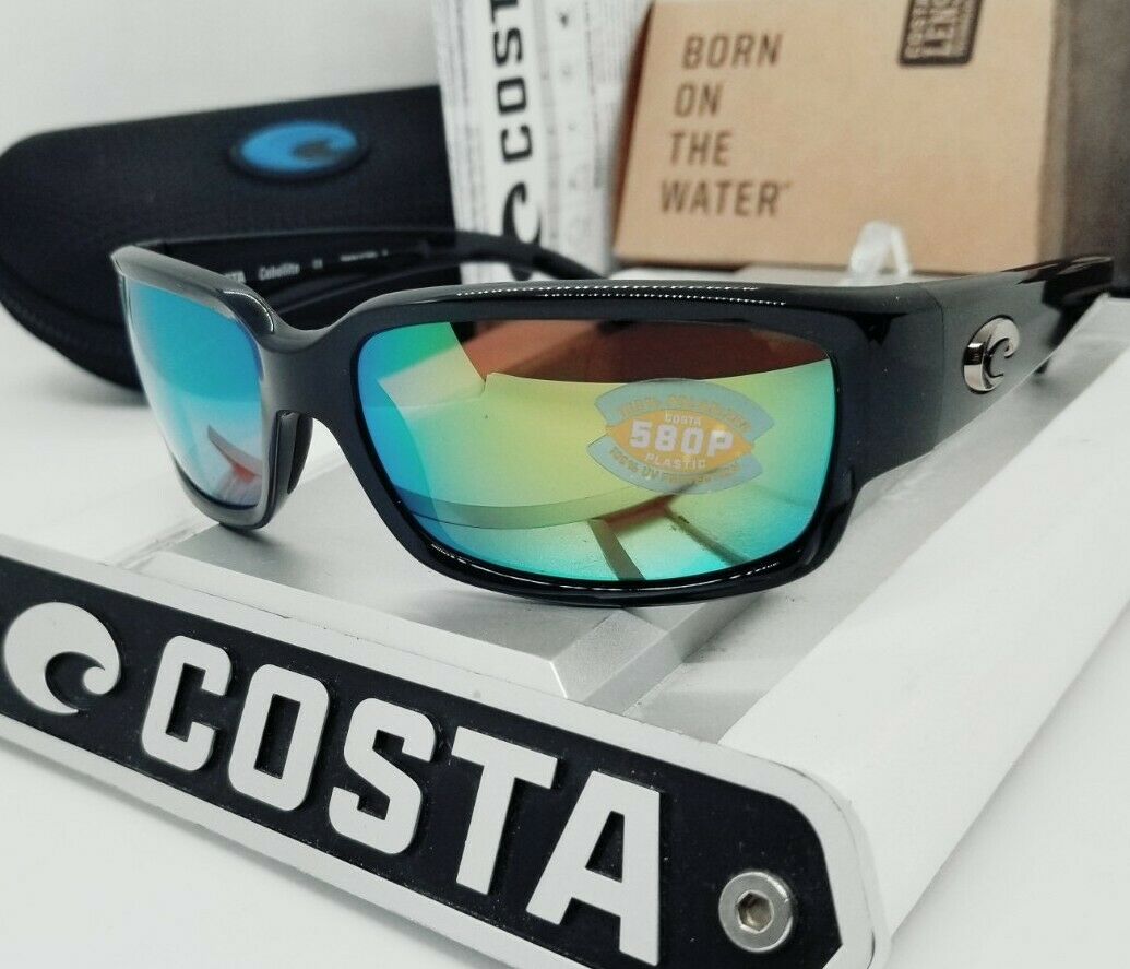 Costa Del Mar CABALLITO sunglasses - Shiny Black/Green Mirror 580P