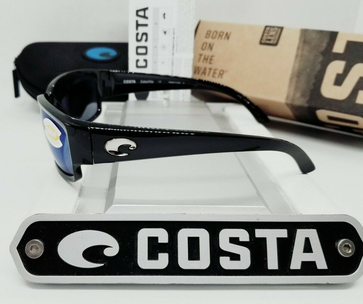 Costa Del Mar CABALLITO sunglasses - Shiny Black/Blue Mirror 580P