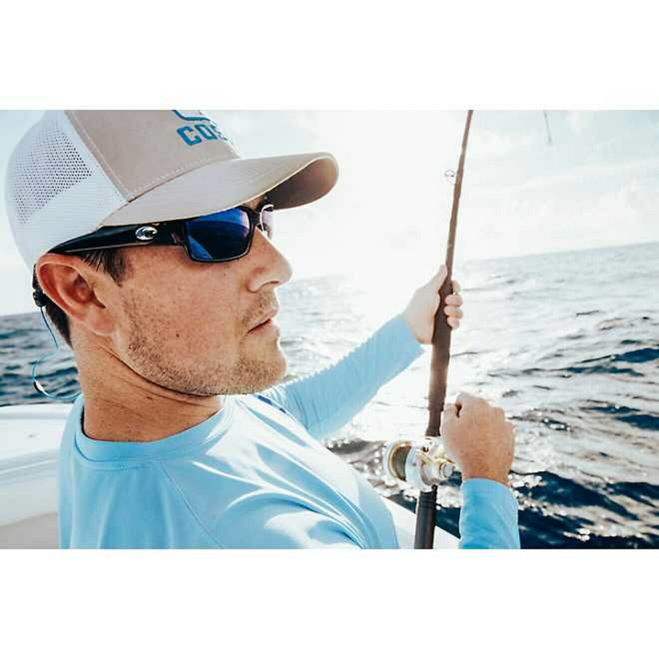 Costa Del Mar CABALLITO sunglasses - Shiny Black/Green Mirror 580P