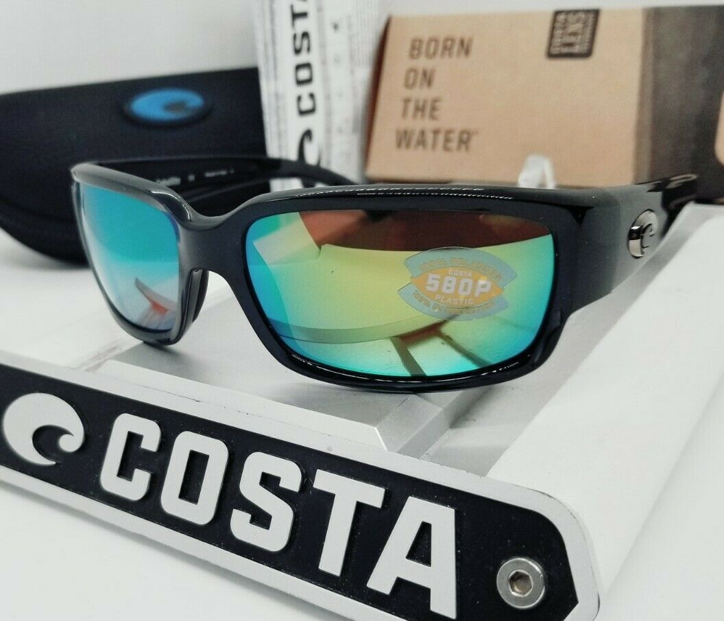 Costa Del Mar CABALLITO sunglasses - Shiny Black/Green Mirror 580P