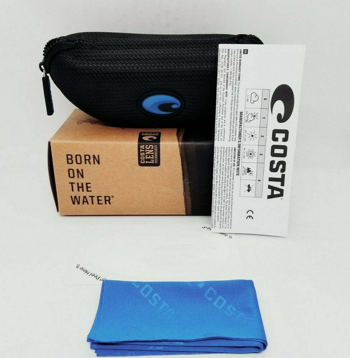 Costa Del Mar PERMIT sunglasses - Matte Black/Blue Mirror 580G (GLASS)