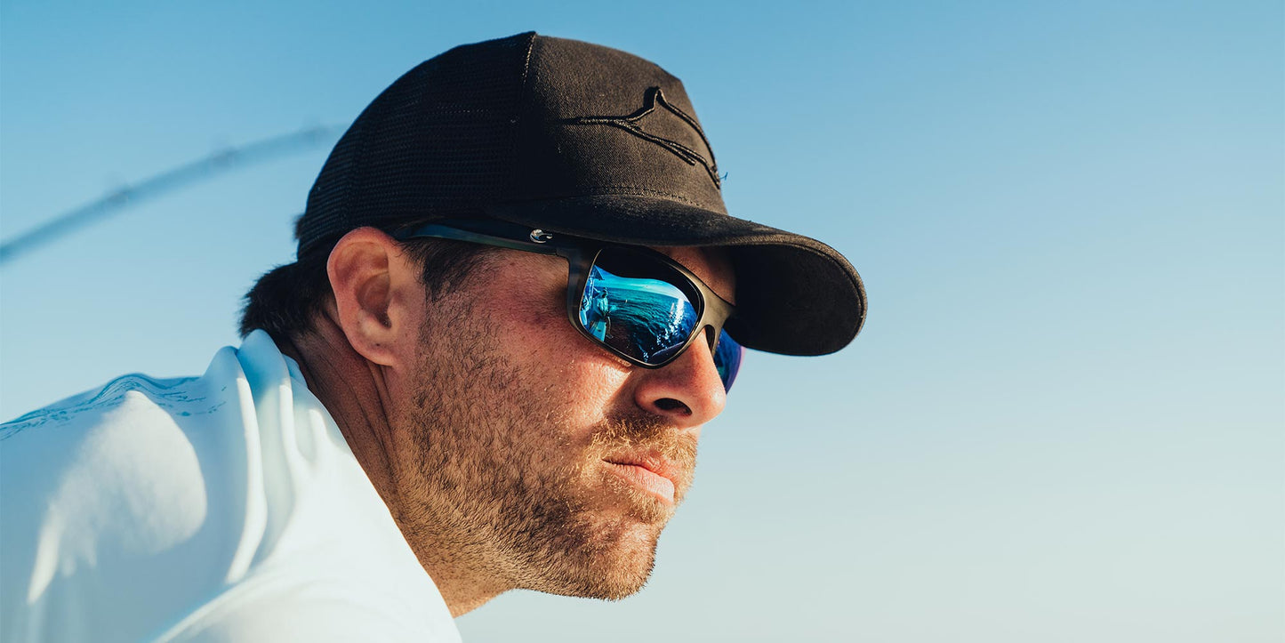 Costa Del Mar BROADBILL sunglasses - Matte Black/Blue Mirror 580G