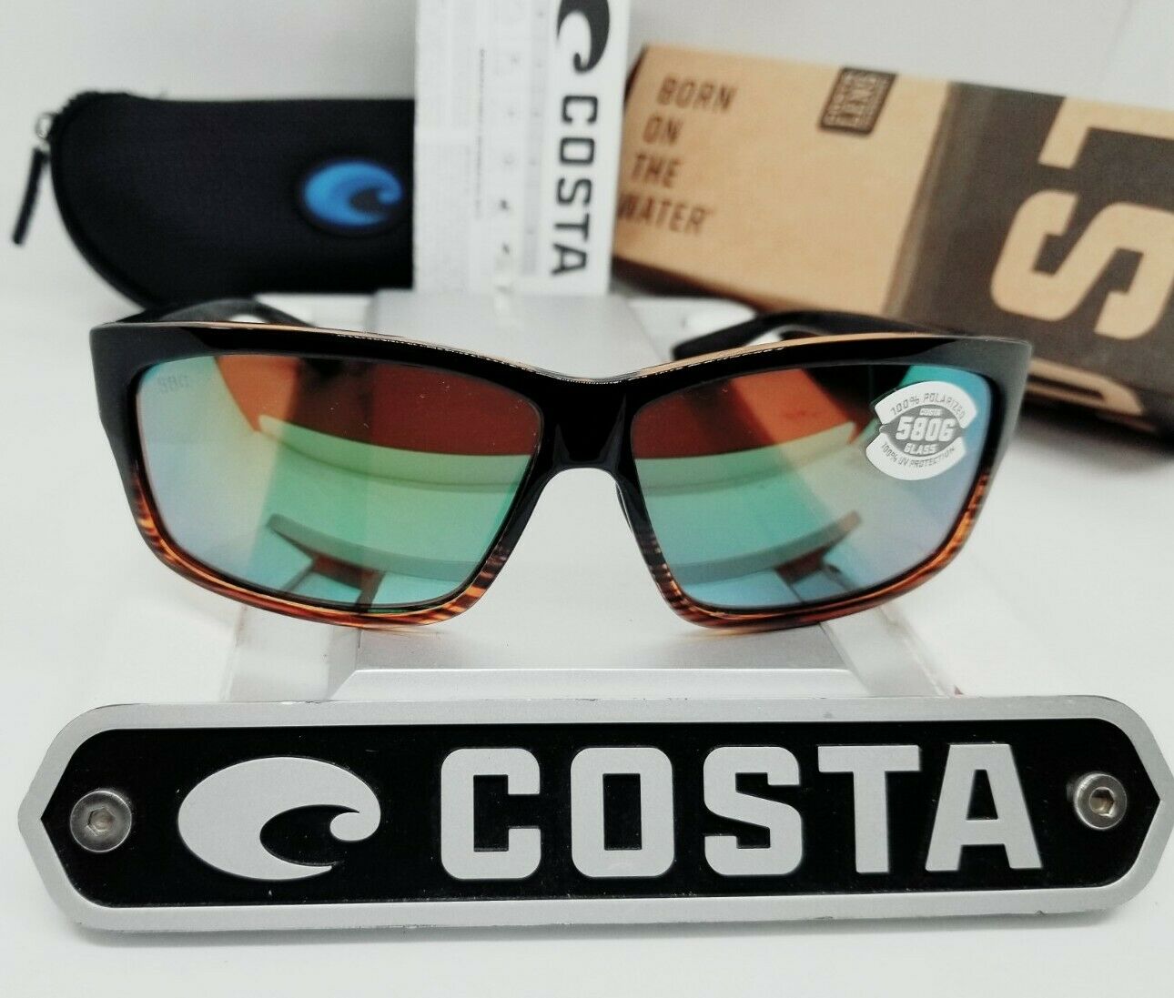 Costa Del Mar CUT sunglasses - Coconut Fade/Green Mirror 580G (GLASS)