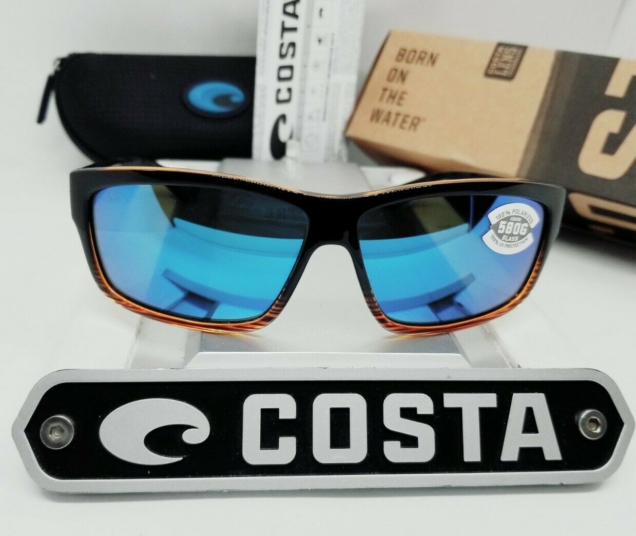 Costa Del Mar CUT sunglasses - Coconut Fade/Blue Mirror 580G (GLASS)
