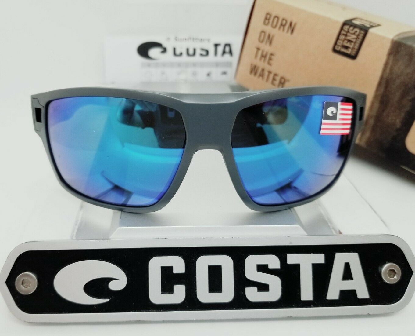 Costa Del Mar DIEGO sunglasses - Freedom Series - Matte USA Gray/Blue Mirror 580G