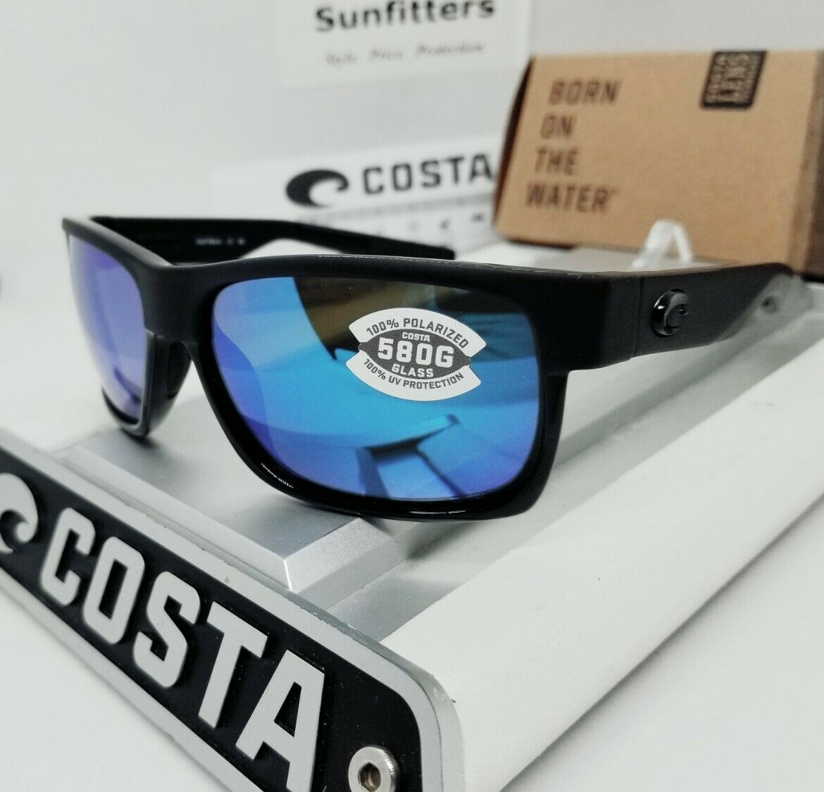 Costa Del Mar HALF MOON sunglasses - Black/Blue Mirror 580G