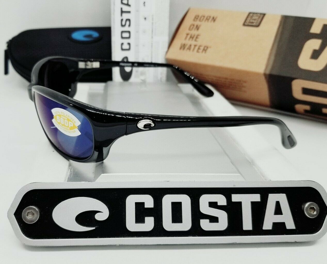 Costa Del Mar HARPOON sunglasses - Shiny Black/Blue Mirror 580P