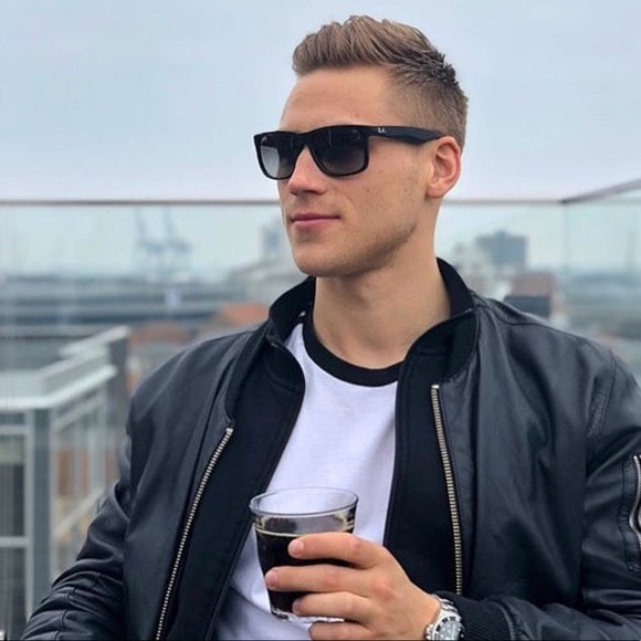 RAY BAN - RB4165 JUSTIN sunglasses - Shiny Black/Green