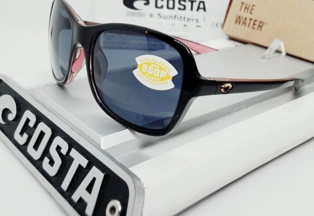 Costa Del Mar KARE sunglasses - Shiny Black-Hibiscus/Gray 580P