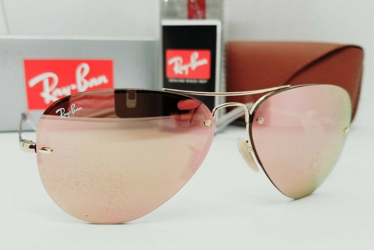 Ray ban rose gold mirrored sunglasses online