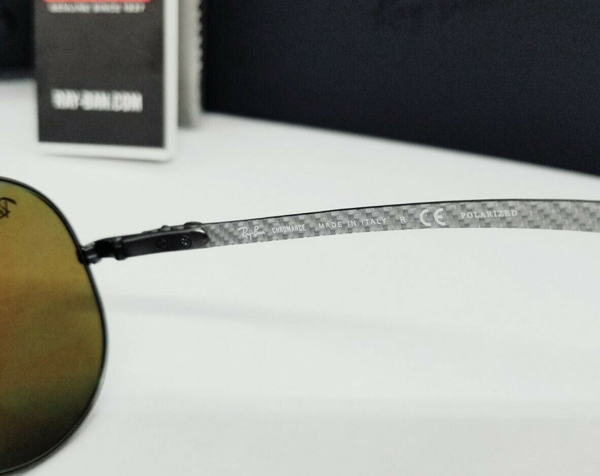 RAY BAN - RB8317CH Aviator - Carbon Fiber/Blue Mirror Polarized